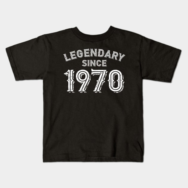 Legendary Since 1970 Kids T-Shirt by colorsplash